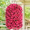 Artificial Hanging Flowers for Outdoors, Fake Hanging Plants with Baskets, Silk Faux Flowers UV Resistant for Planters Home Patio Porch Spring Decoration